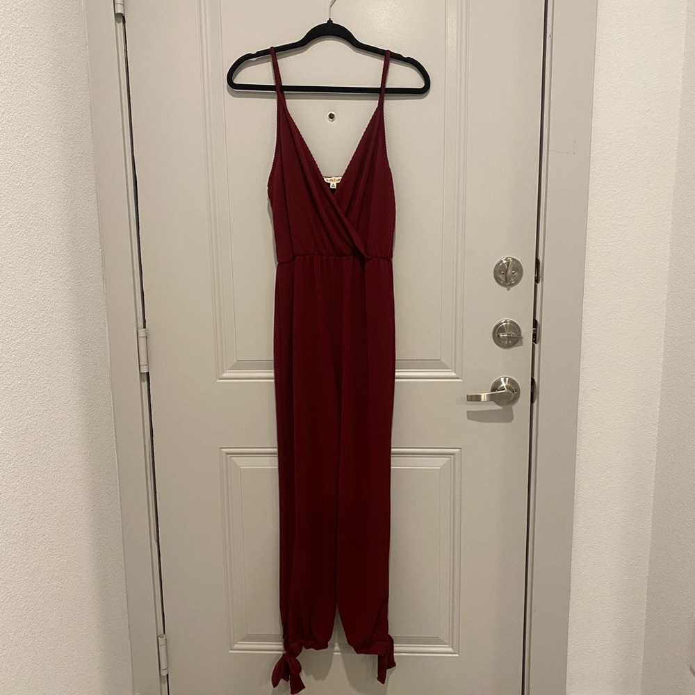 Maroon jumpsuit